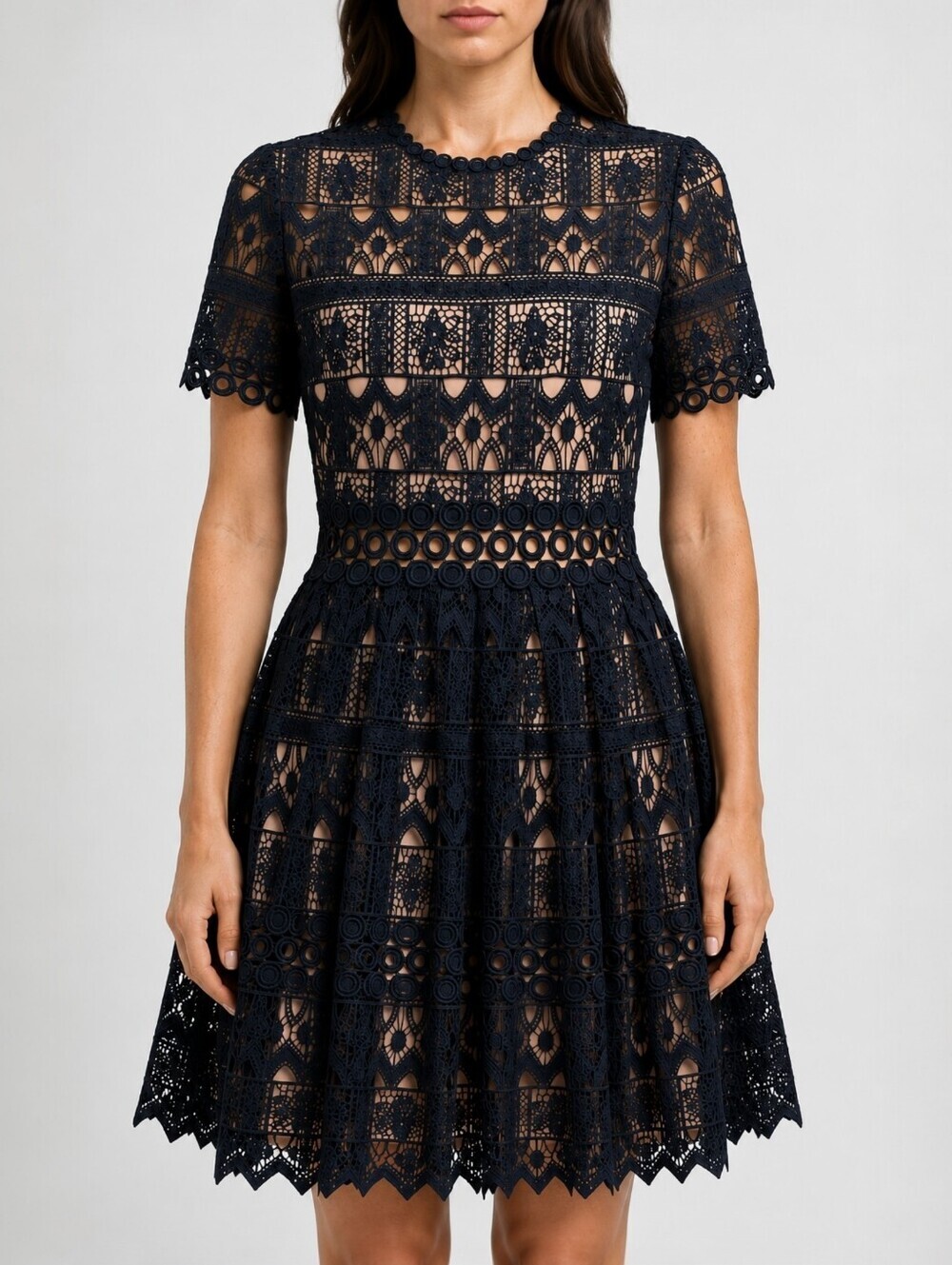 NWT Alexis Lula Guipure Lace Mini Dress Fit & Flare Cocktail Wedding Guest S